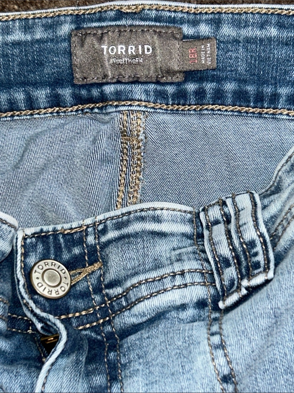 Torrid Light Blue Washed Relaxed Denim Joggers - Picture 2 of 4